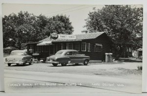 Wis. Timme's Ranch at Bridge Hwy 12 Lake Delton Coca Cola Old Cars Postcard O12