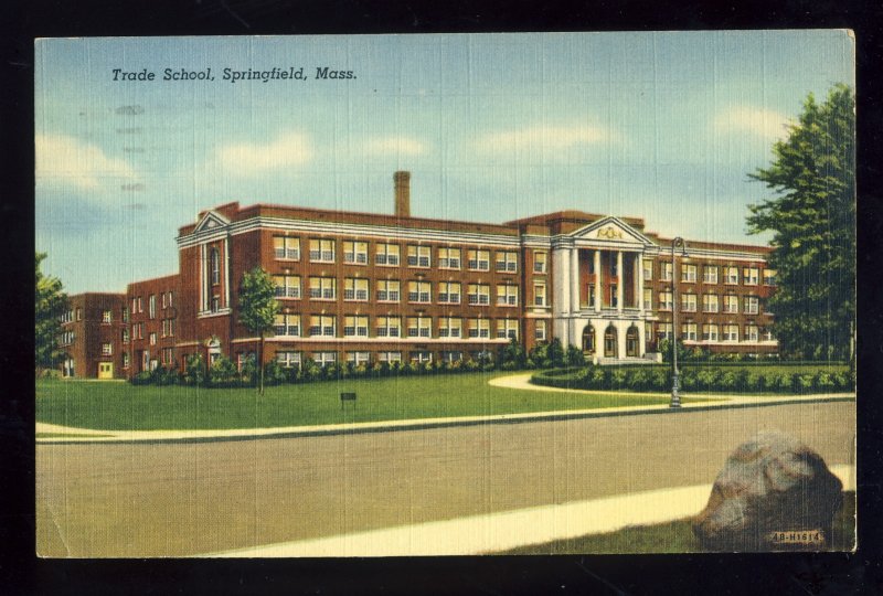 Springfield, Massachusetts/MA Postcard, Trade School, 1962!