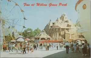 Postcard fun at Willow Grove Park PA Scene at the Midway Amusement Park