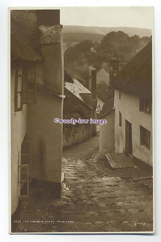 Ju645 - The Church Steps , Minehead , Somerset , Judges postcard 2831