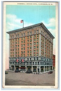 1934 Stonewall Jackson Hotel Clarksburg West Virginia WV Vintage Postcard