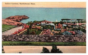 Postcard GARDEN SCENE Marblehead Massachusetts MA AP6152