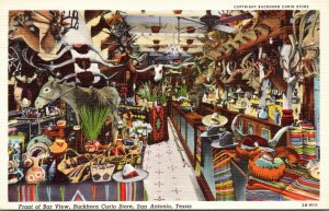Texas San Antonio Buckhorn Curio Store Front Of Bar View Curteich