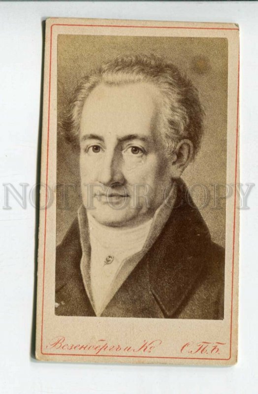 3127178 GOETHE Famous WRITER vintage CABINET PHOTO CDV