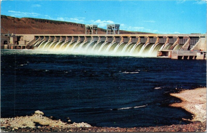 New McNary Dam Columbia River Postcard VTG UNP Dexter Vintage Unused Chrome 