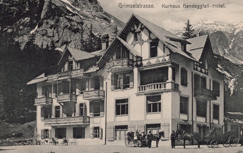 Grimselstrasse Kurhaus Hotel Antique Switzerland Postcard