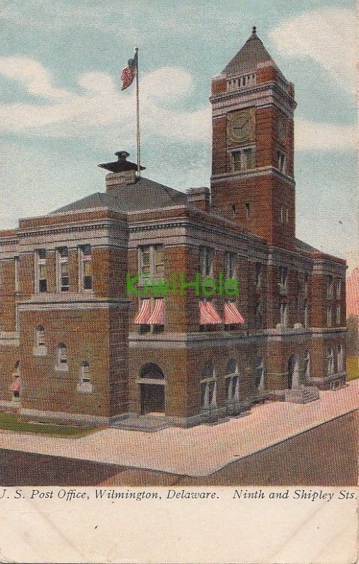 Postcard US Post Office Wilmington Delaware DE