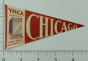 1940's-50's YMCA Hotel Chicago, IL Luggage Label Original E18