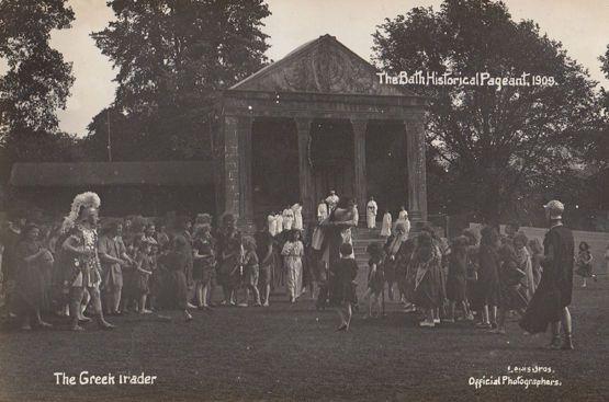 The Greek Trader 1909 Bath Pageant Old RPC Real Photo Postcard