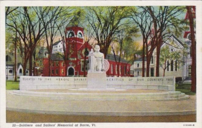 Vermont Barre Soldiers and Sailors Monument Curteich