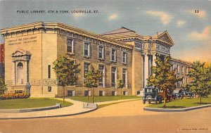 Public Library 4Th York Louisville KY USA Postcard