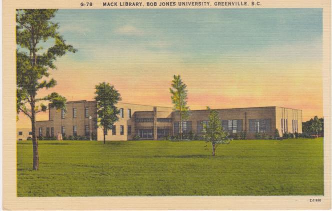 The Mack Library - Bob Jones University - Greenville SC, South Carolina - Linen