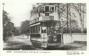 Yorkshire Tram Postcard - Huddersfield Car No.14 at Edgerton   2096