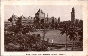 India High court And Rajabai Tower Mumbai Bombay Vintage Postcard C148