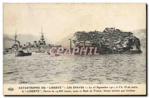 Old Postcard Boat Catastrophe of Freedom wrecks