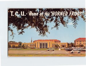 Postcard T. C. U.- Home of the Horned Frogs, Texas Christian University, Texas