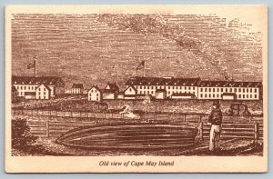 Old View of Cape May Island  - Postcard