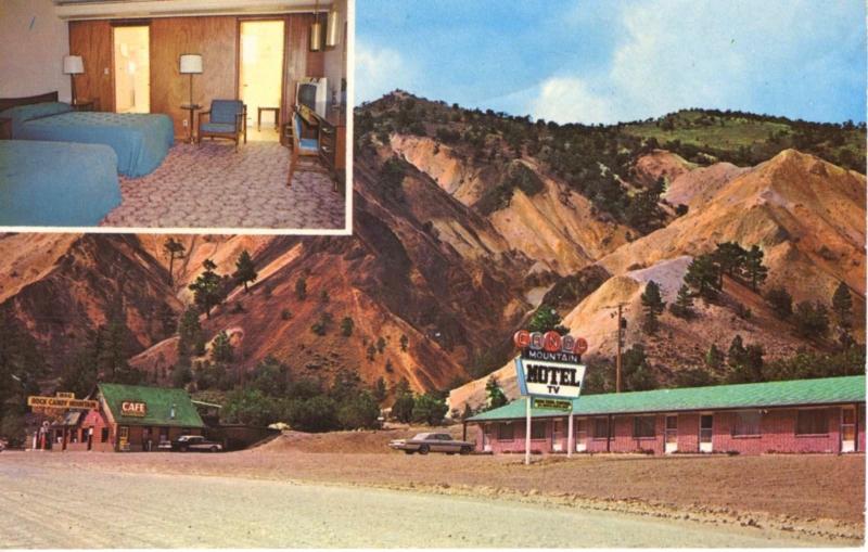 Candy Mountain Motel ~ Big Rock Candy Mountain Utah UT Old Car Vintage Postcard