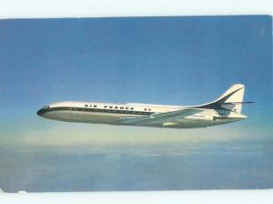 Pre-1980 Postcard Ad AIR FRANCE CARAVELLE AIRPLANE AC6353
