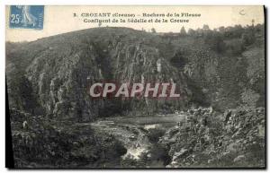 Old Postcard Crozant Rocks of the Spinner Confluence of Sedelle and Creuse