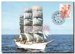 Postcard Modern Boat L'ecole Norwegian ship Christian Radich