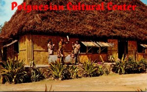Hawaii Oahu Laie Fijian Village Chief Damuni & Family At Telegraph Drum In Po...