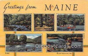 Greeting From Maine, USA Unused 