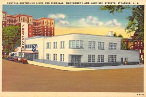 Central Greyhound Lines bus terminal, Montgomery and Harrison streets Syracus...