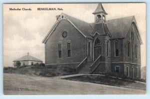 BENKELMAN, Nebraska NE ~ METHODIST CHURCH 1915 Dundy County Postcard