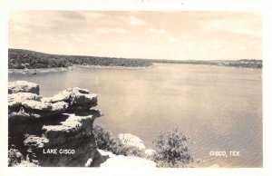 Cisco Texas Lake Cisco Birds Eye View Real Photo Vintage Postcard JF685976