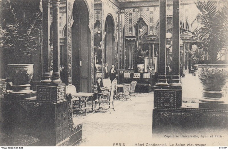 PARIS , France , 1900-10s ; Hotel Continetal , Le Salon Mauresque