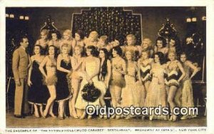 The Famous Hollywood Cabaret Restaurant, New York City, NYC USA Unused very l...