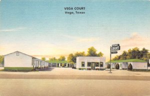 Vega Texas Vega Court Route 66 Vintage Postcard AA59484