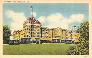 ROCKLAND, Maine ME   SAMOSET HOTEL  Knox County  c1940's Curteich Linen Postcard