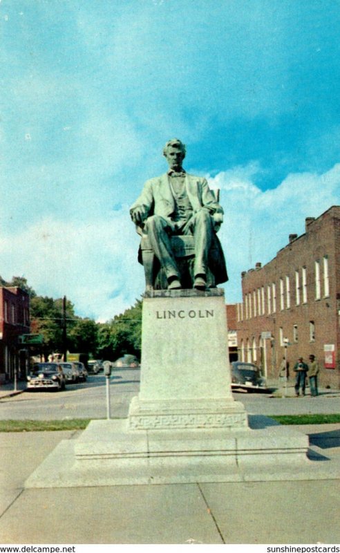 Kentucky Hodgensville Abraham Lincoln Statue 1963