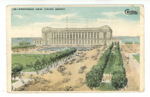 OH - Cleveland. Proposed New Union Depot ca 1917  (crease)
