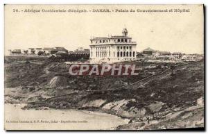 Old Postcard Senegal Government Palace and hospital Dakar