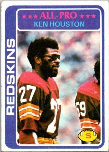 1978 Topps Football Card Ken Houston Washington Redskins sk7440