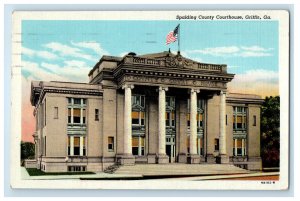 1954 Spalding County Courthouse Griffin Georgia GA Vintage Posted Postcard 