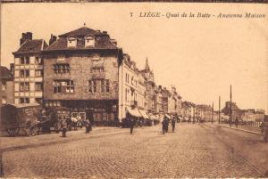 LEIGE BELGIUM QUAI de la BATTE~ANCIENNE MAISON~J CHAPELIER PUBL POSTCARD