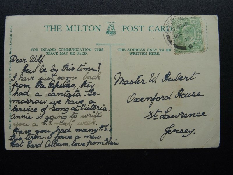 TIVERTON Blundell's School from Playing Fields c1905 Postcard by Woolstone Bros