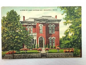 Vintage Postcard 1957 Home of James Whitcomb Riley Indianapolis ID Indiana