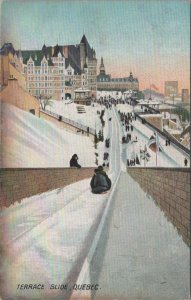 Postcard Terrace Silde Sledding Quebec Canada