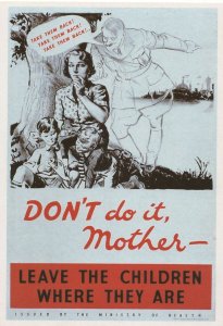 Dont Do It Mother Adolf Hitler WW2 War Poster Postcard