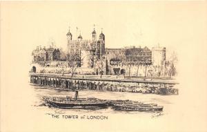 BR58384 ship bateaux  postcard painting the tower of  london  uk