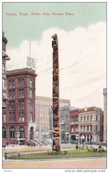 Totem Pole,  Pioneer Place,  Seattle,  Washington,   PU_00-10s