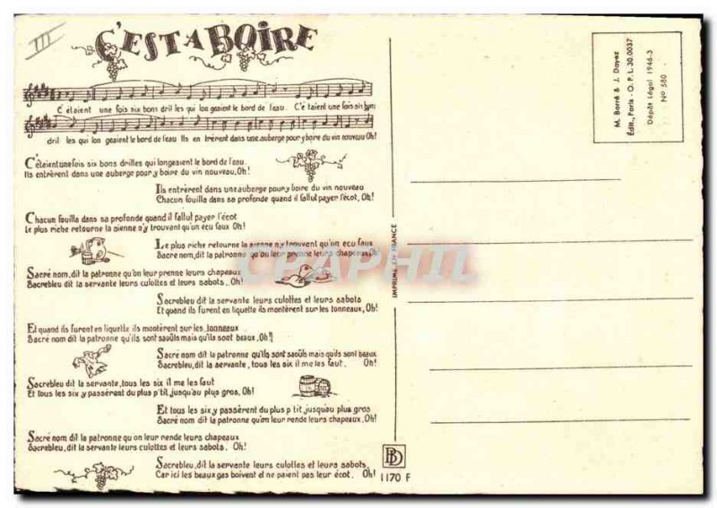 Old Postcard Fantasy Illustrator C & # 39est to drink