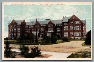Postcard Guelph Ontario c1920s Macdonald Hall O.A.C University of Guelph