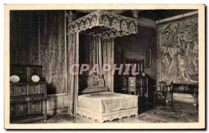 Postcard Old Chateau d & # 39Azay Rideau First Floor Bedroom