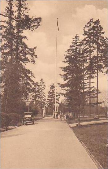 Washington Seattle Flagpole and Library Walk University Of Washington Albertype